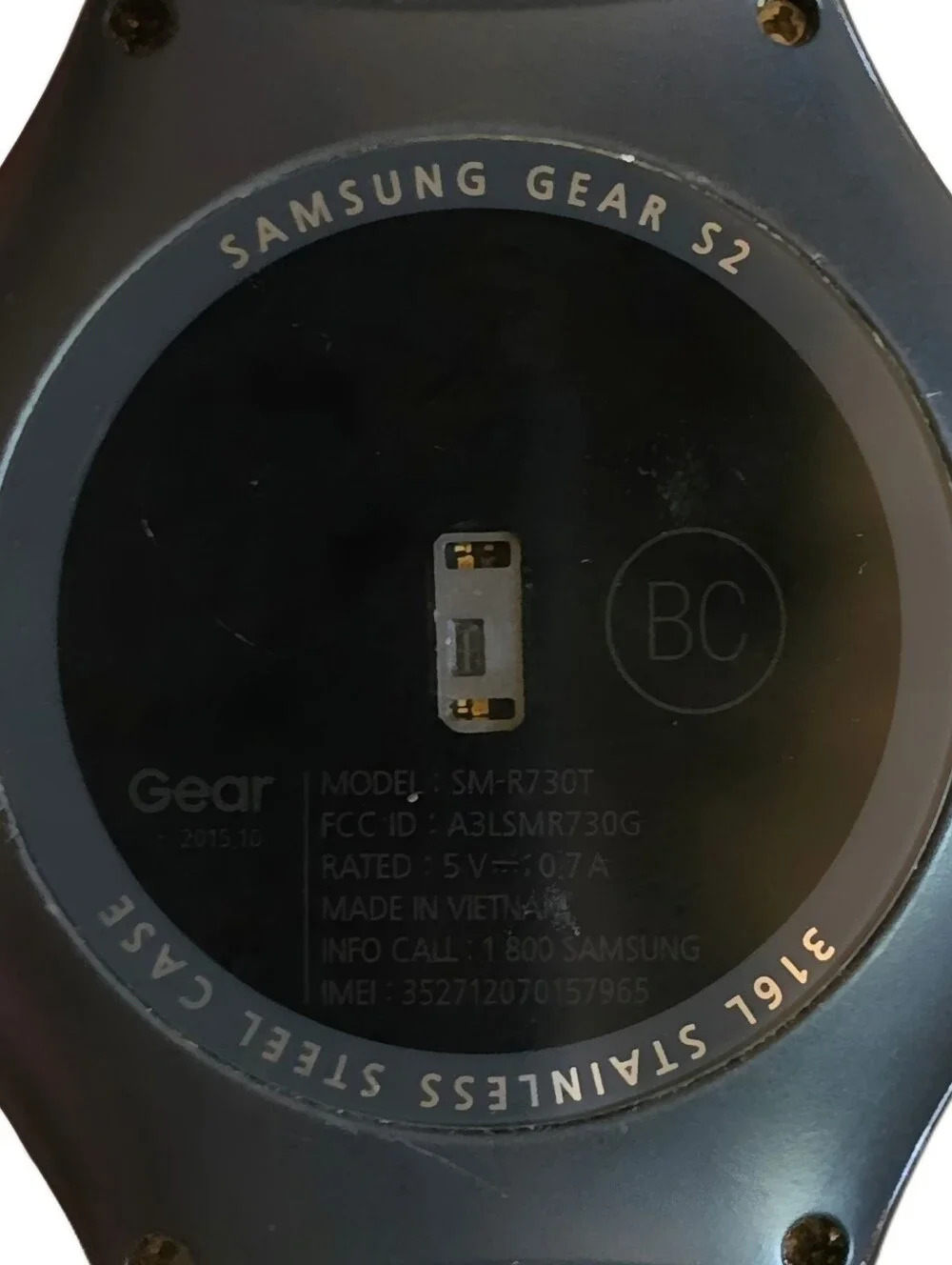 Black Samsung Gear S2 With Charging Dock